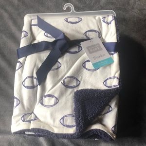NWT football baby blanket